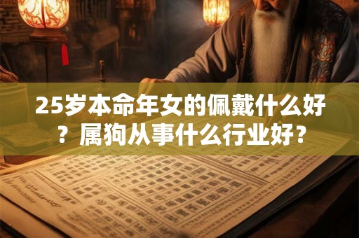 25岁本命年女的佩戴什么好？属狗从事什么行业好？
