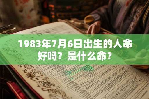 1983年7月6日出生的人命好吗？是什么命？