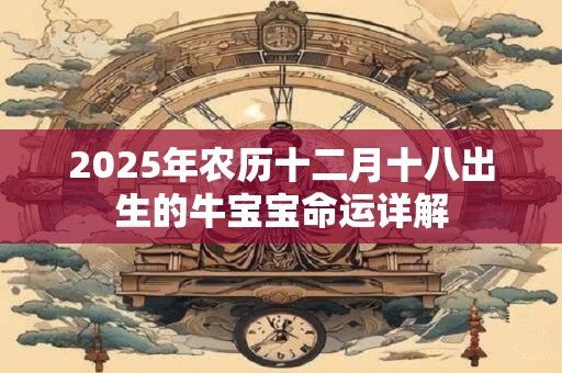 2025年农历十二月十八出生的牛宝宝命运详解
