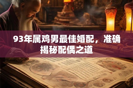 93年属鸡男最佳婚配，准确揭秘配偶之道