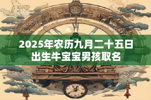 2025年农历九月二十五日出生牛宝宝男孩取名