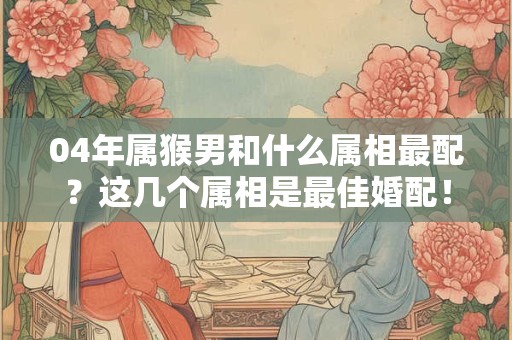 04年属猴男和什么属相最配？这几个属相是最佳婚配！