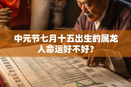 中元节七月十五出生的属龙人命运好不好？