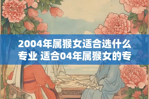2004年属猴女适合选什么专业 适合04年属猴女的专业