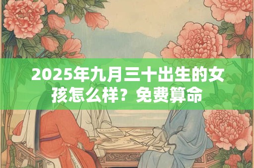 2025年九月三十出生的女孩怎么样？免费算命