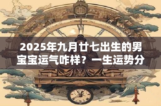 2025年九月廿七出生的男宝宝运气咋样？一生运势分析
