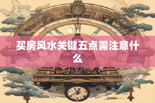 买房风水关键五点需注意什么