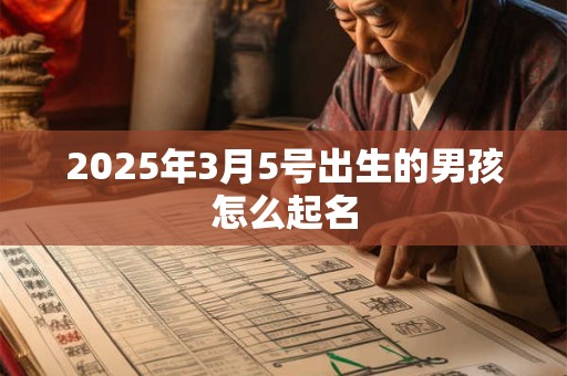 2025年3月5号出生的男孩怎么起名