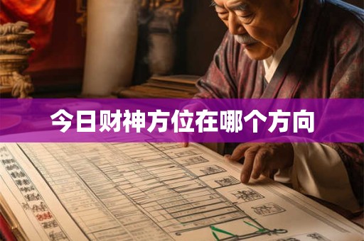 今日财神方位在哪个方向