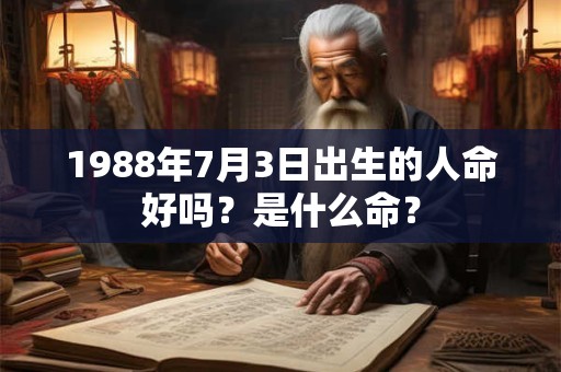 1988年7月3日出生的人命好吗？是什么命？