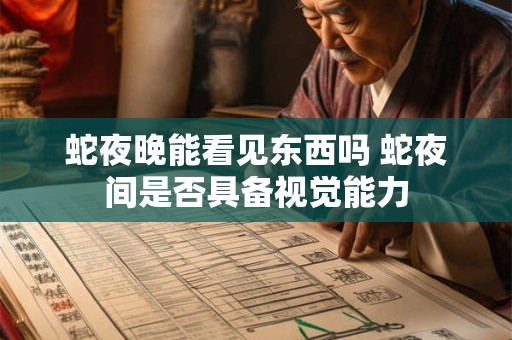 蛇夜晚能看见东西吗 蛇夜间是否具备视觉能力