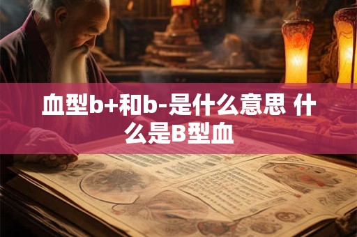 血型b+和b-是什么意思 什么是B型血