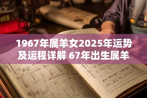 1967年属羊女2025年运势及运程详解 67年出生属羊人2025全年每月运势女性