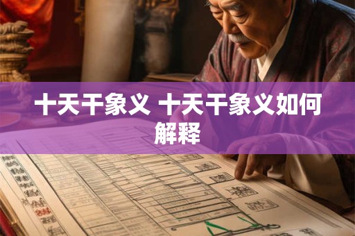 十天干象义 十天干象义如何解释