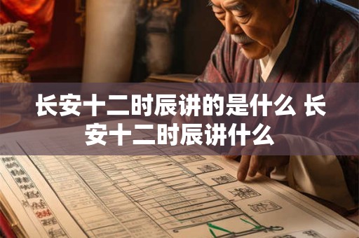 长安十二时辰讲的是什么 长安十二时辰讲什么