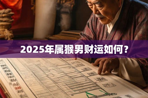 2025年属猴男财运如何？