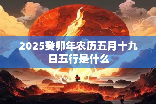2025癸卯年农历五月十九日五行是什么