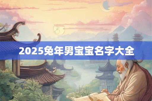 2025兔年男宝宝名字大全