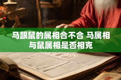 马跟鼠的属相合不合 马属相与鼠属相是否相克