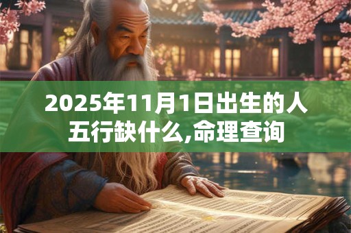 2025年11月1日出生的人五行缺什么,命理查询