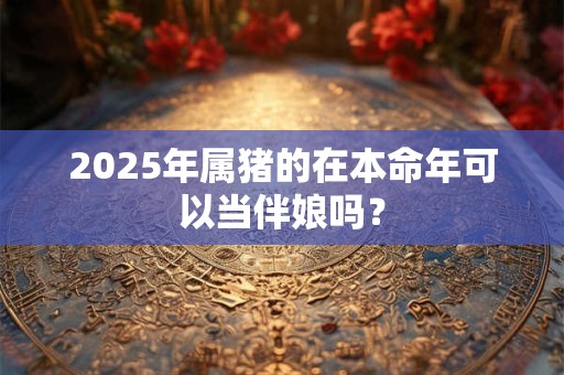 2025年属猪的在本命年可以当伴娘吗？