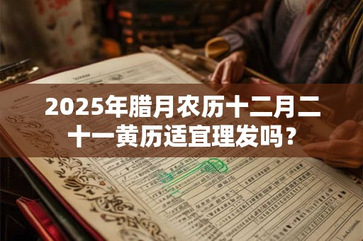 2025年腊月农历十二月二十一黄历适宜理发吗? 2025年腊月农历十二月二十一黄历适宜理发吗?