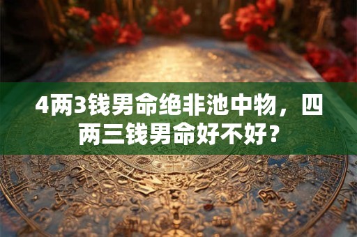 4两3钱男命绝非池中物，四两三钱男命好不好？