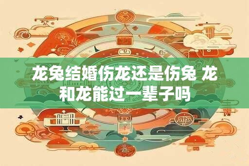 龙兔结婚伤龙还是伤兔 龙和龙能过一辈子吗