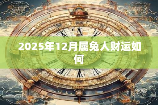 2026年12月属兔人财运如何