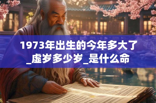 1973年出生的今年多大了_虚岁多少岁_是什么命
