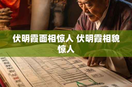 伏明霞面相惊人 伏明霞相貌惊人