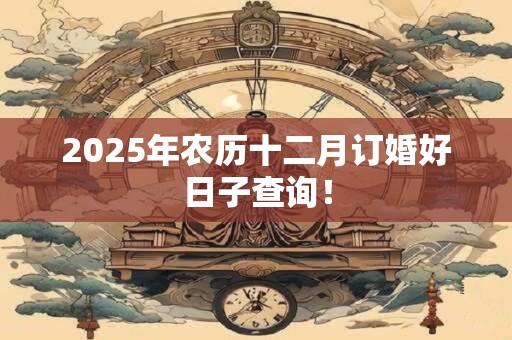 2025年农历十二月订婚好日子查询！