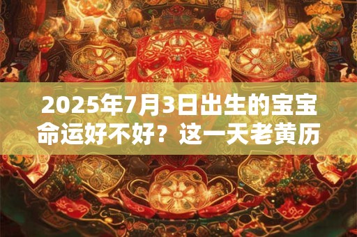 2025年7月3日出生的宝宝命运好不好？这一天老黄历查询