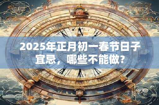2025年正月初一春节日子宜忌，哪些不能做？