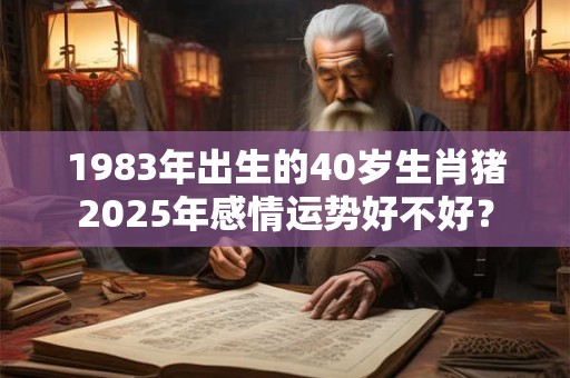 1983年出生的40岁生肖猪2025年感情运势好不好？
