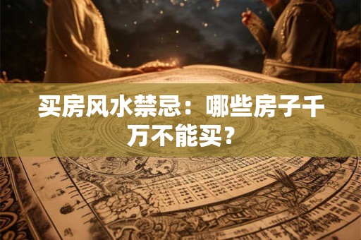 买房风水禁忌：哪些房子千万不能买？