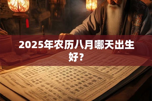 2025年农历八月哪天出生好？