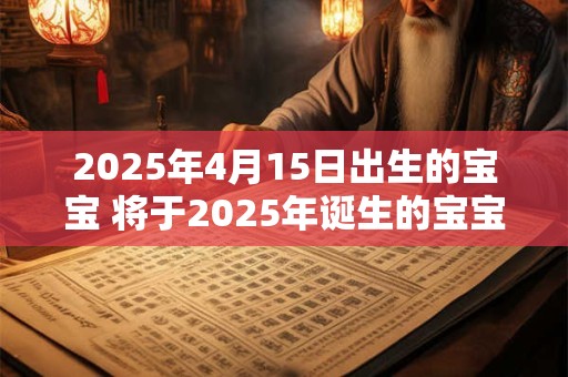 2025年4月15日出生的宝宝 将于2025年诞生的宝宝吗