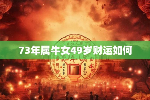 详细阅读:73年属牛女49岁财运如何 73年属牛女49岁财运如何