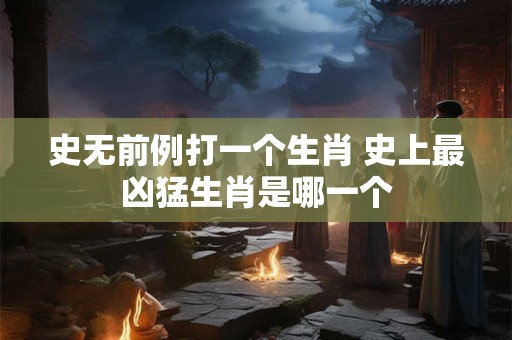 史无前例打一个生肖 史上最凶猛生肖是哪一个