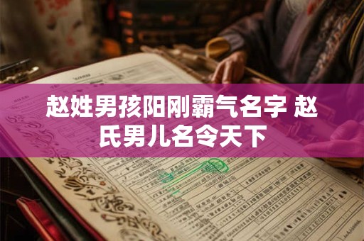 赵姓男孩阳刚霸气名字 赵氏男儿名令天下