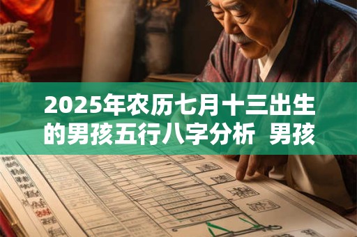 2025年农历七月十三出生的男孩五行八字分析  男孩名字分享