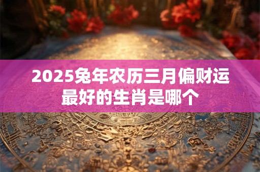 2025兔年农历三月偏财运最好的生肖是哪个 2025兔年农历三月偏财运最好的生肖是哪个