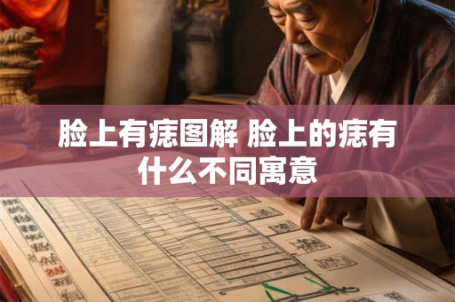 脸上有痣图解 脸上的痣有什么不同寓意