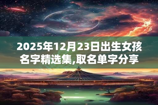 2025年12月23日出生女孩名字精选集,取名单字分享