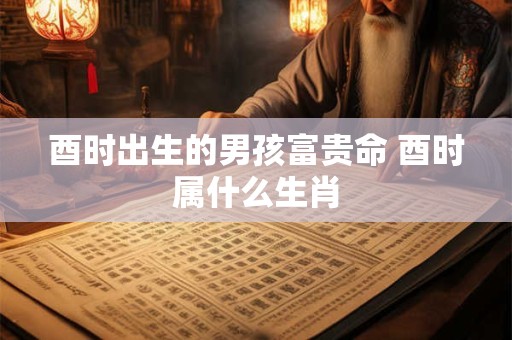 酉时出生的男孩富贵命 酉时属什么生肖