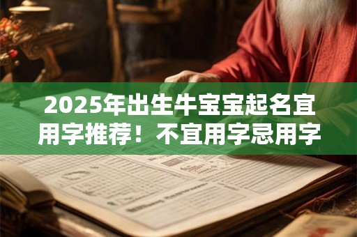 2025年出生牛宝宝起名宜用字推荐！不宜用字忌用字大全