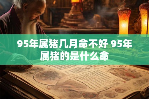 95年属猪几月命不好 95年属猪的是什么命