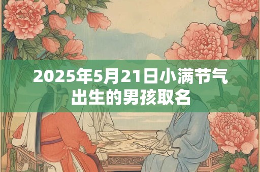 2025年5月21日小满节气出生的男孩取名
