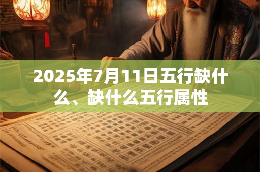 2025年7月11日五行缺什么、缺什么五行属性